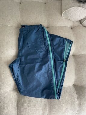 Vintage Y2K Gap Zippered Windbreaker Track Plants Bright Steel/Cyan Blue